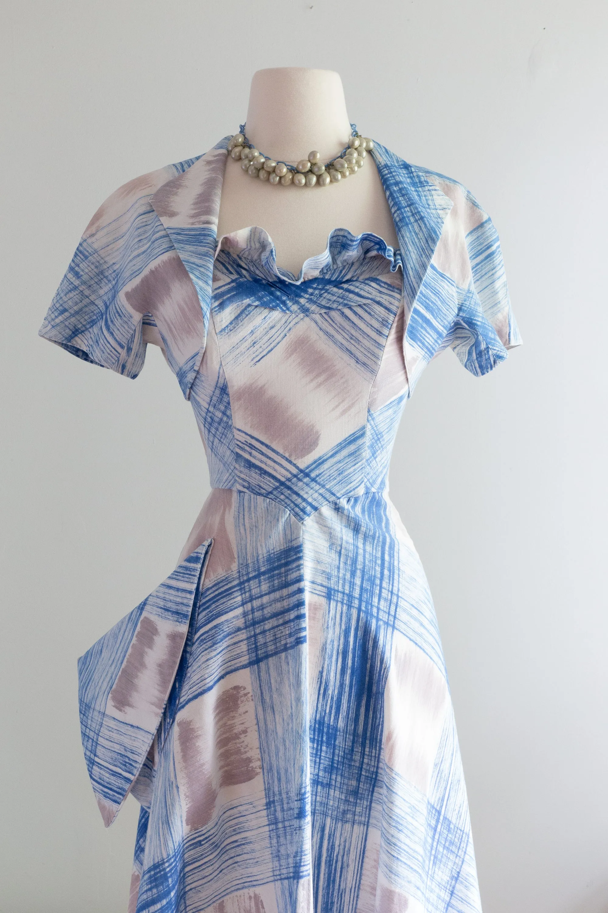 1940's Summer Sundress and Jacket By Maya de Mexico / Small