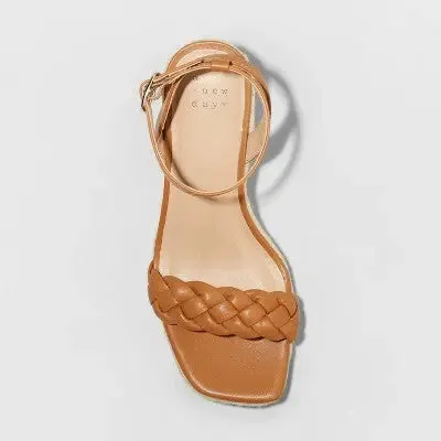 A New Day Women's Espadrille Wedge Heels Sandals Memory Foam Insoles