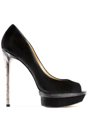 B Brian Atwood Snake-Print Heel