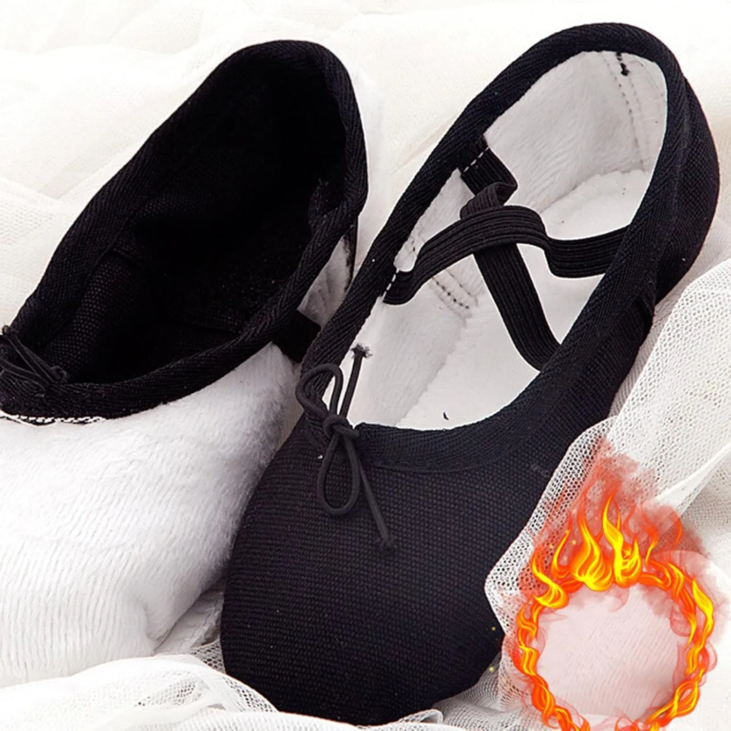 Ballet Shoes for Girls Practise Dance Solid Performance Slipper Canvas Split Sole Shoes for Kids Toddlers
