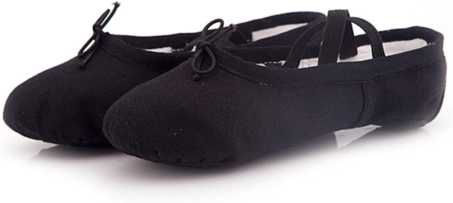 Ballet Shoes for Girls Practise Dance Solid Performance Slipper Canvas Split Sole Shoes for Kids Toddlers