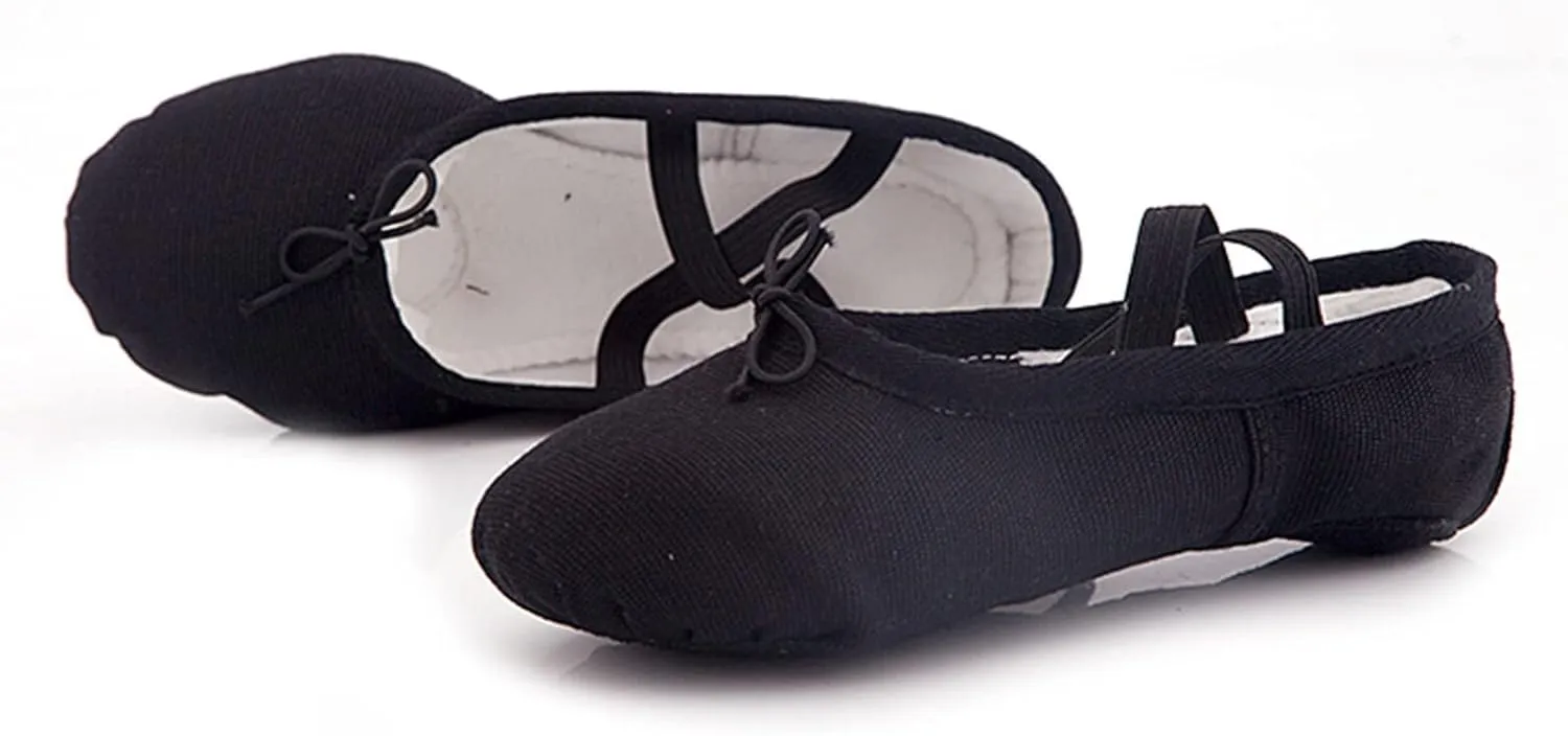 Ballet Shoes for Girls Practise Dance Solid Performance Slipper Canvas Split Sole Shoes for Kids Toddlers