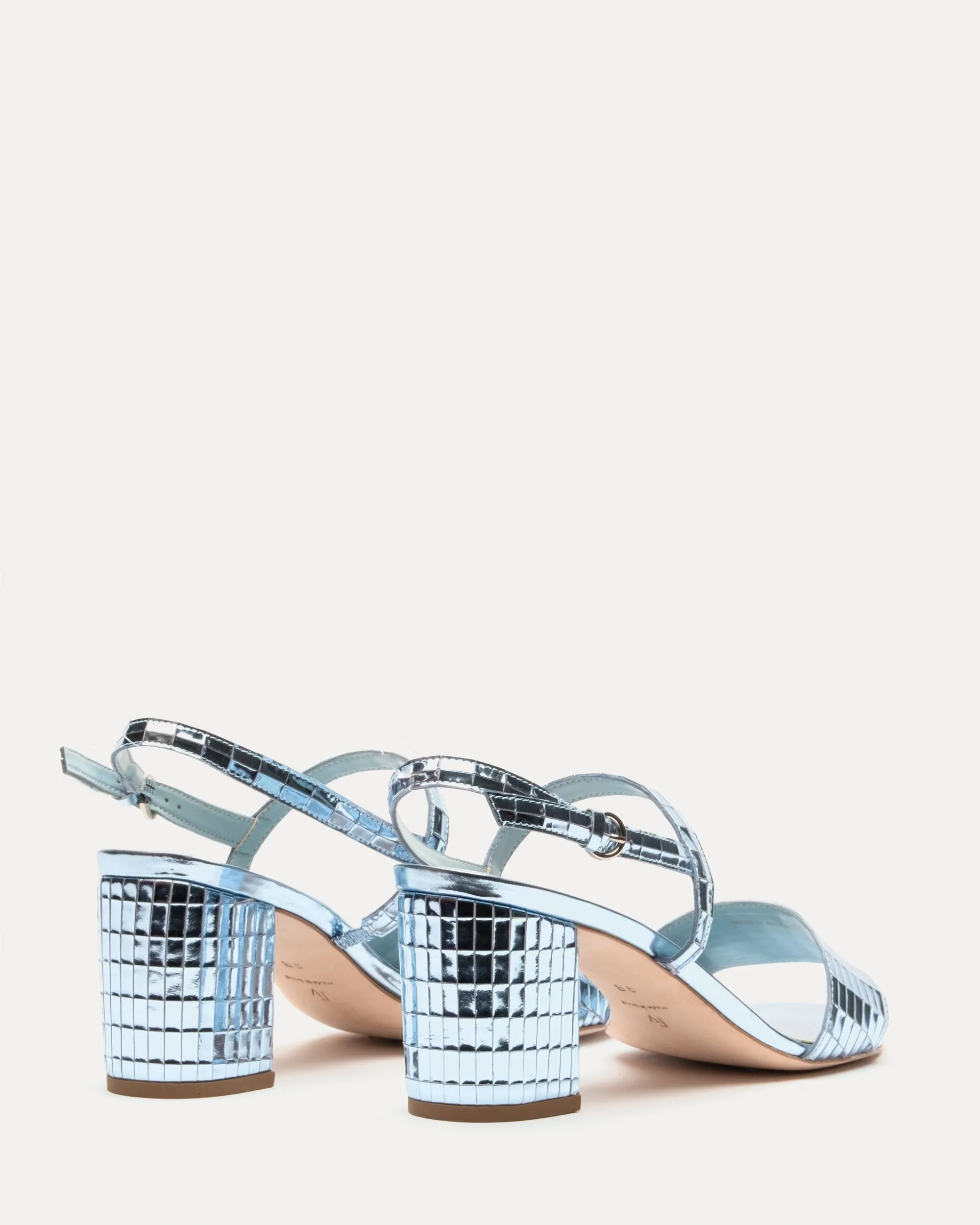 Bettina Sandal Disco Leather Celeste