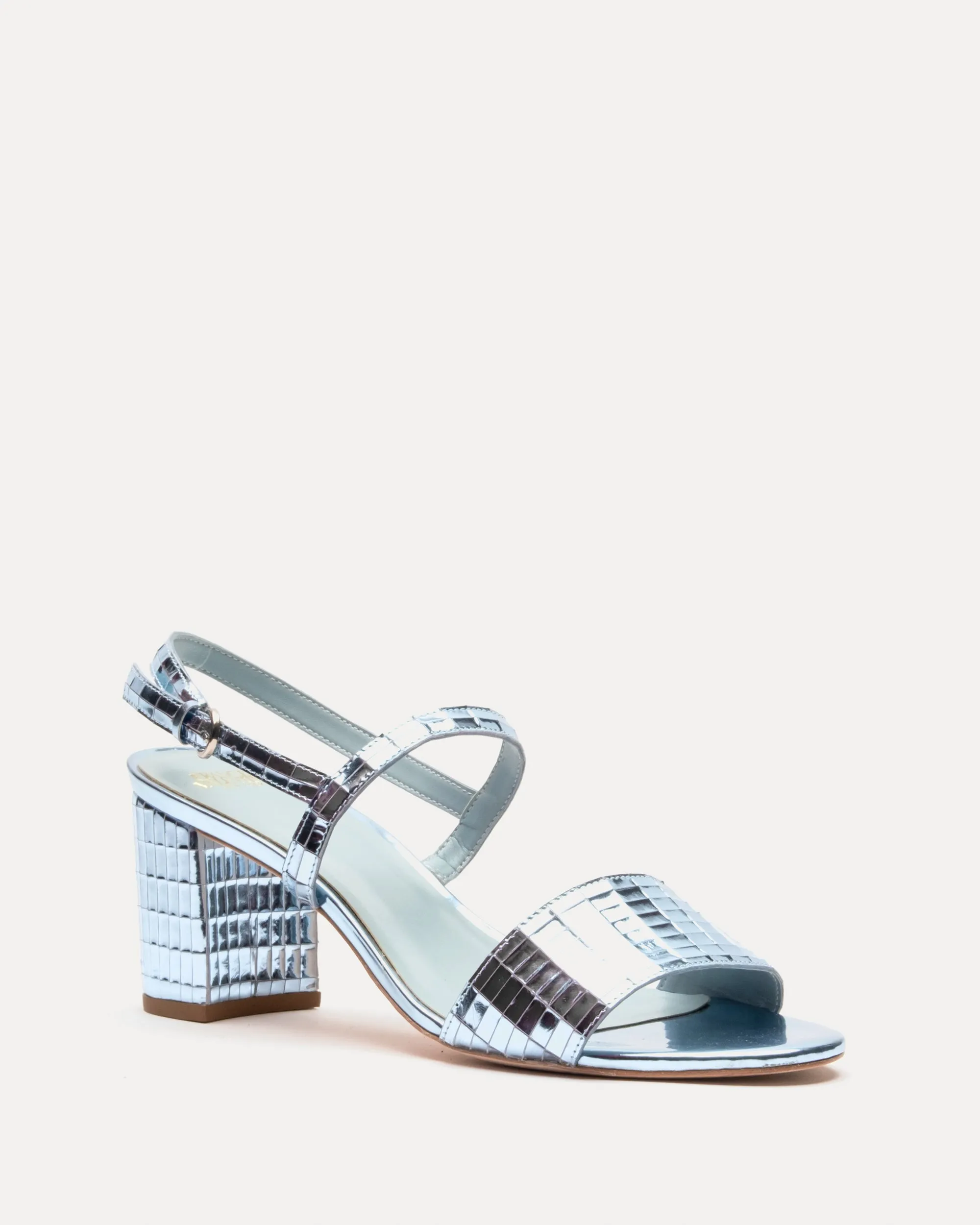 Bettina Sandal Disco Leather Celeste