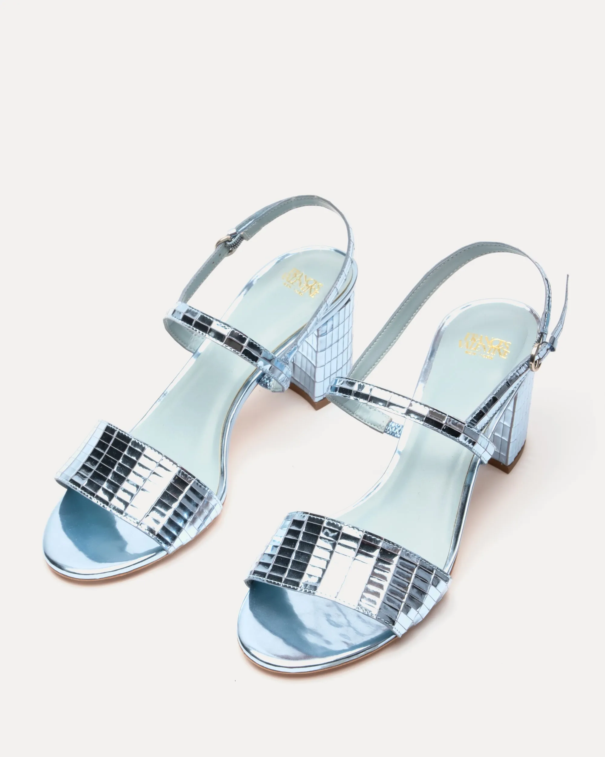 Bettina Sandal Disco Leather Celeste