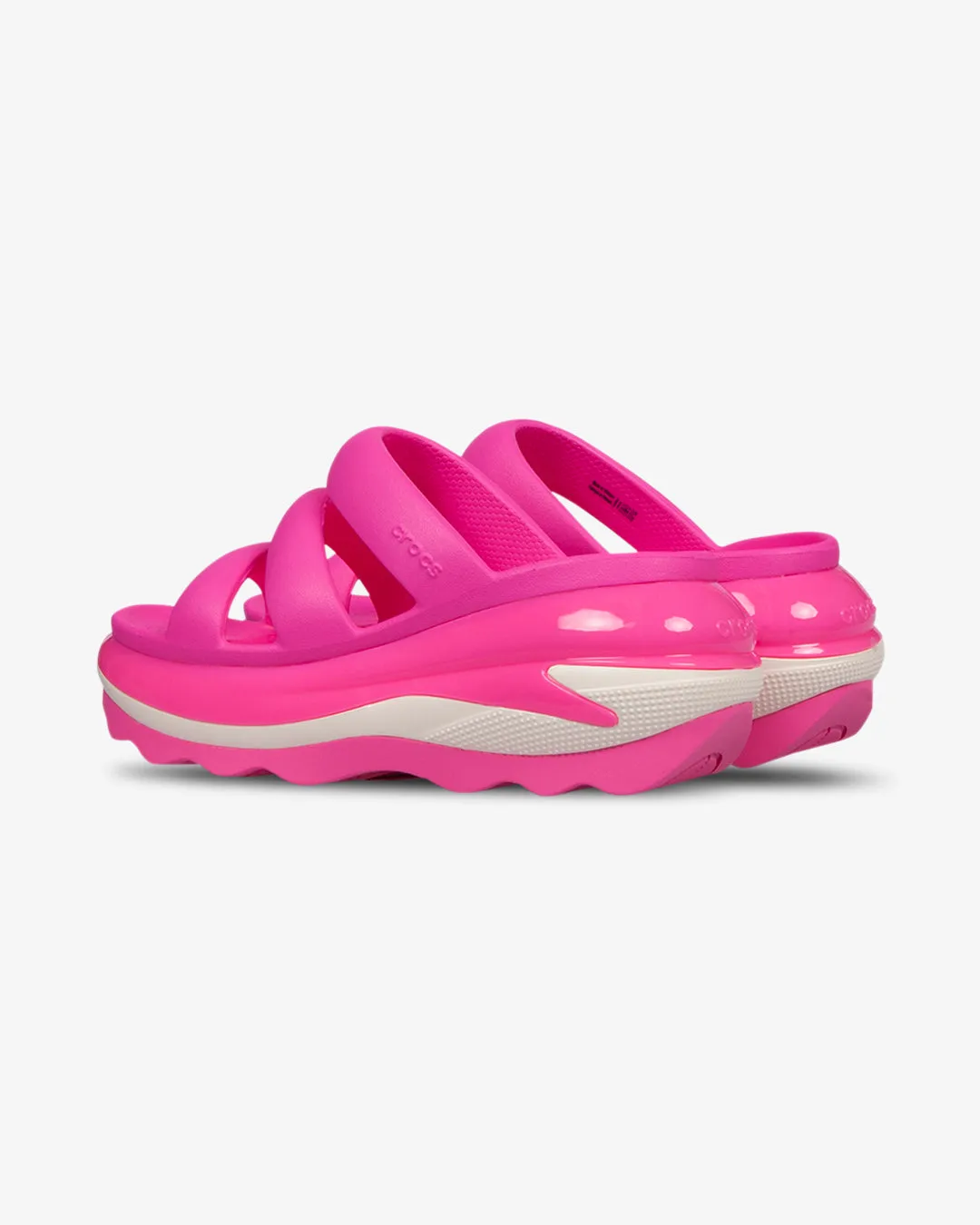 Crocs Mega Crush Triple Strap Slides Pink