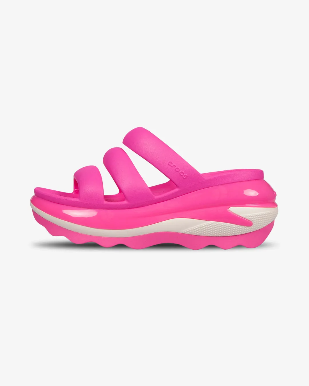 Crocs Mega Crush Triple Strap Slides Pink
