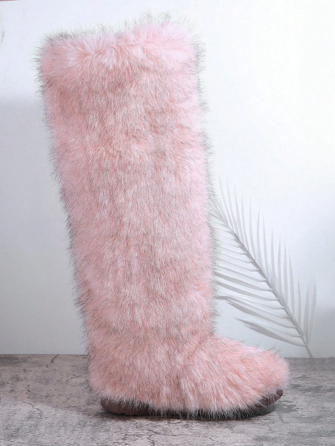 Fluffy Round Toe Over The Knee