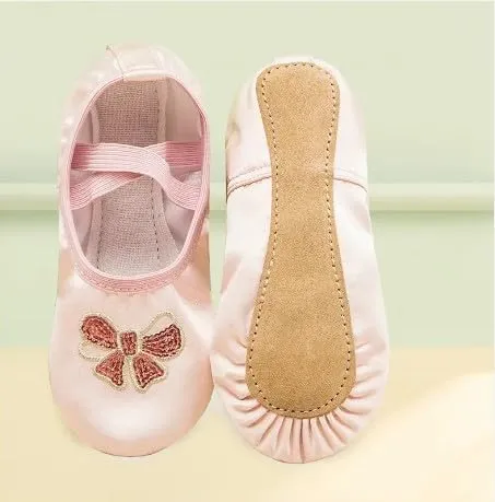 Girl's Ballet Shoes Canvas Dance Slippers Split Sole Kids