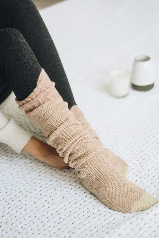 Knee High Knitted Lounge Socks