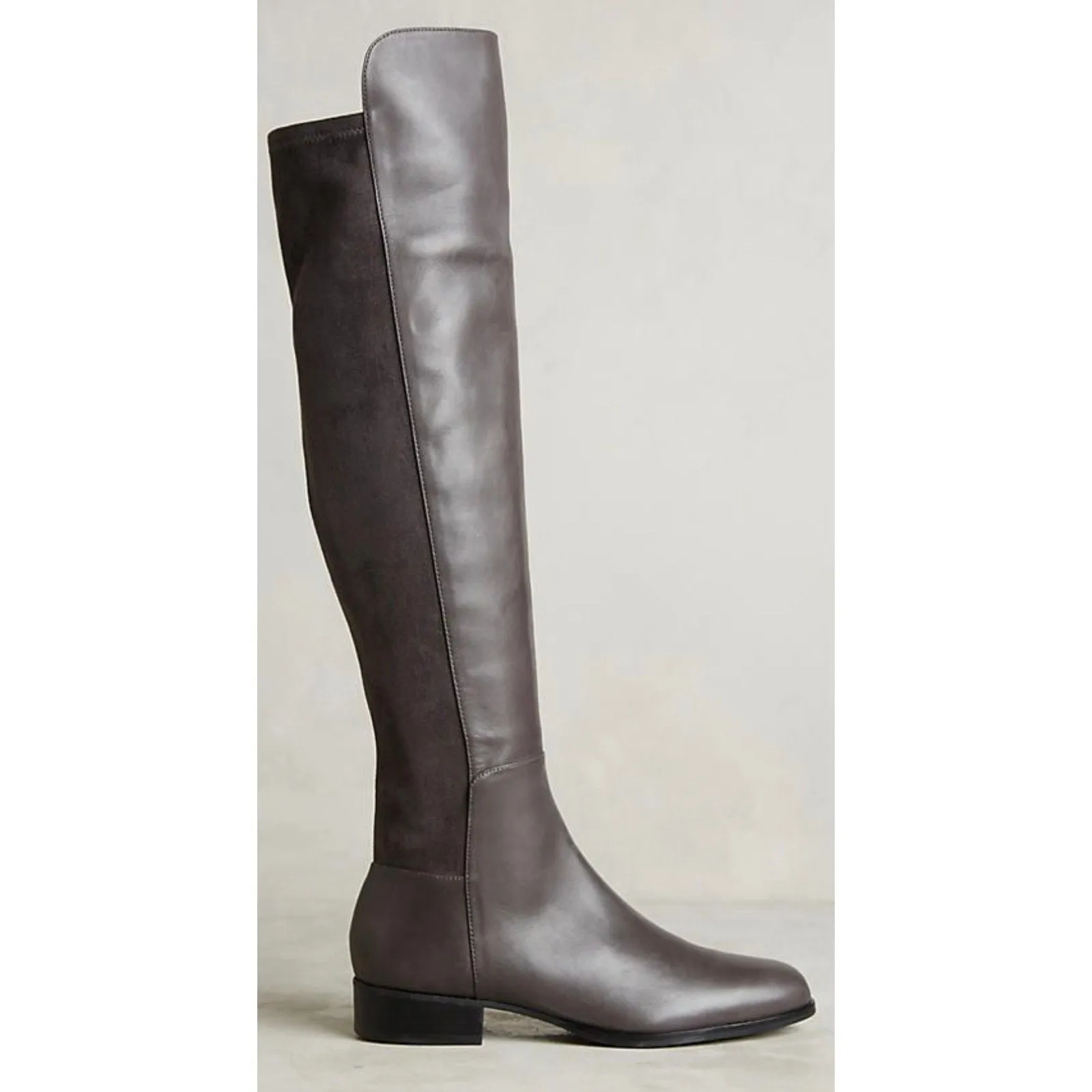 Miss Albright Over-the-Knee Black Leather Boots Size 7.5