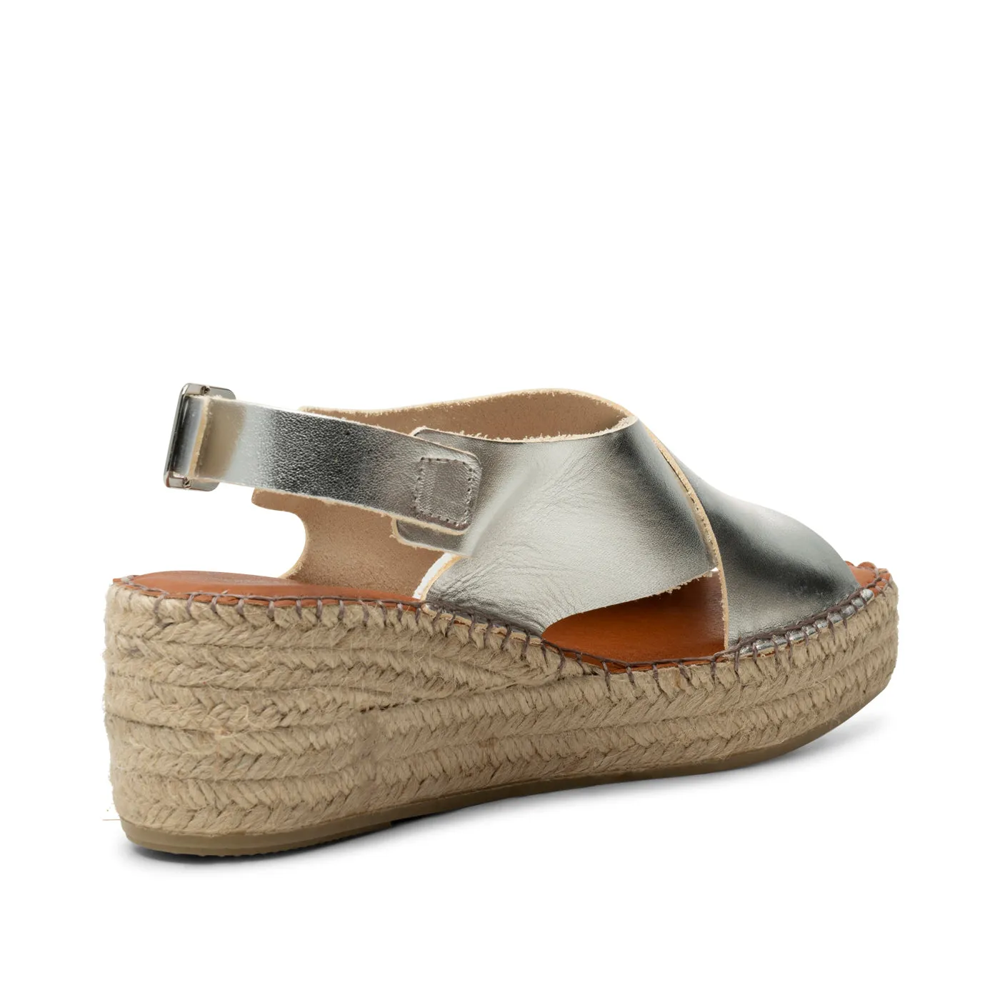 Orchid wedge leather - SILVER