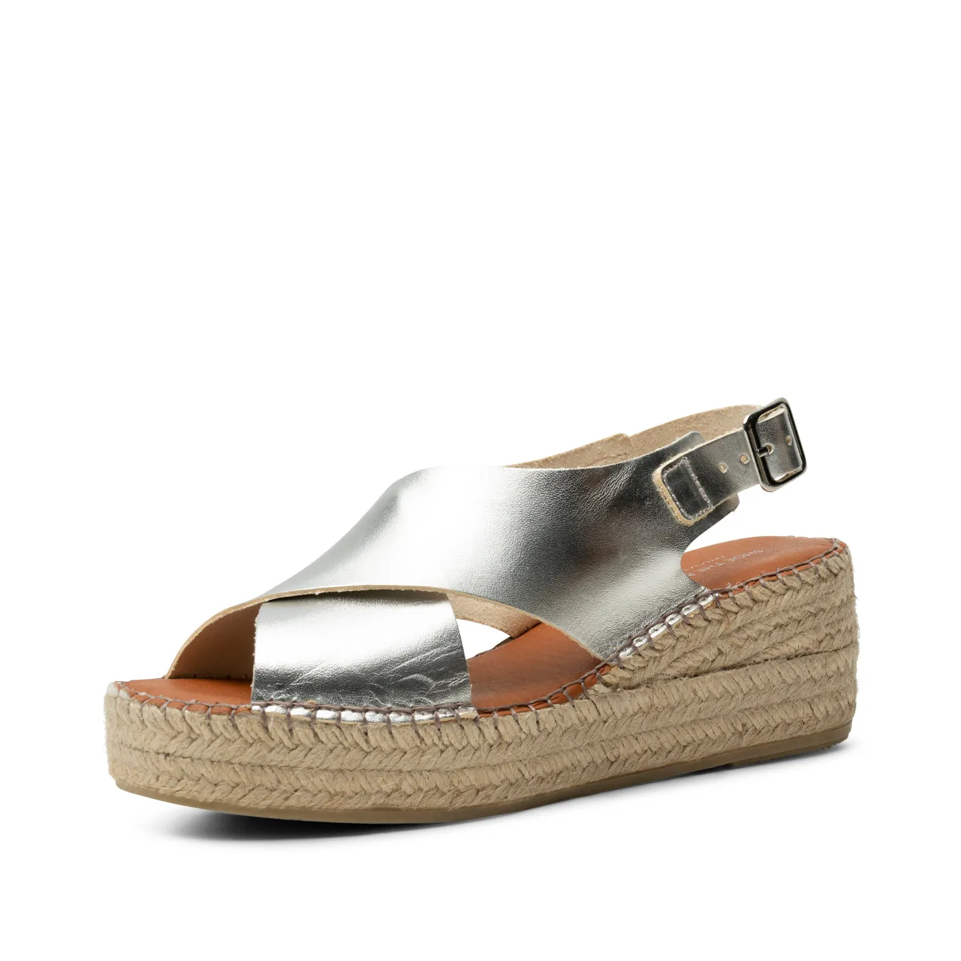 Orchid wedge leather - SILVER