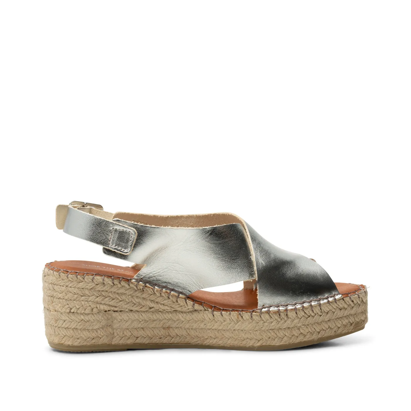 Orchid wedge leather - SILVER