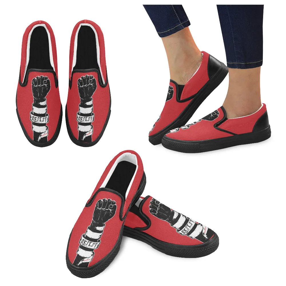 RESIST FIST MEN'S LARGE SLIP ON SHOES