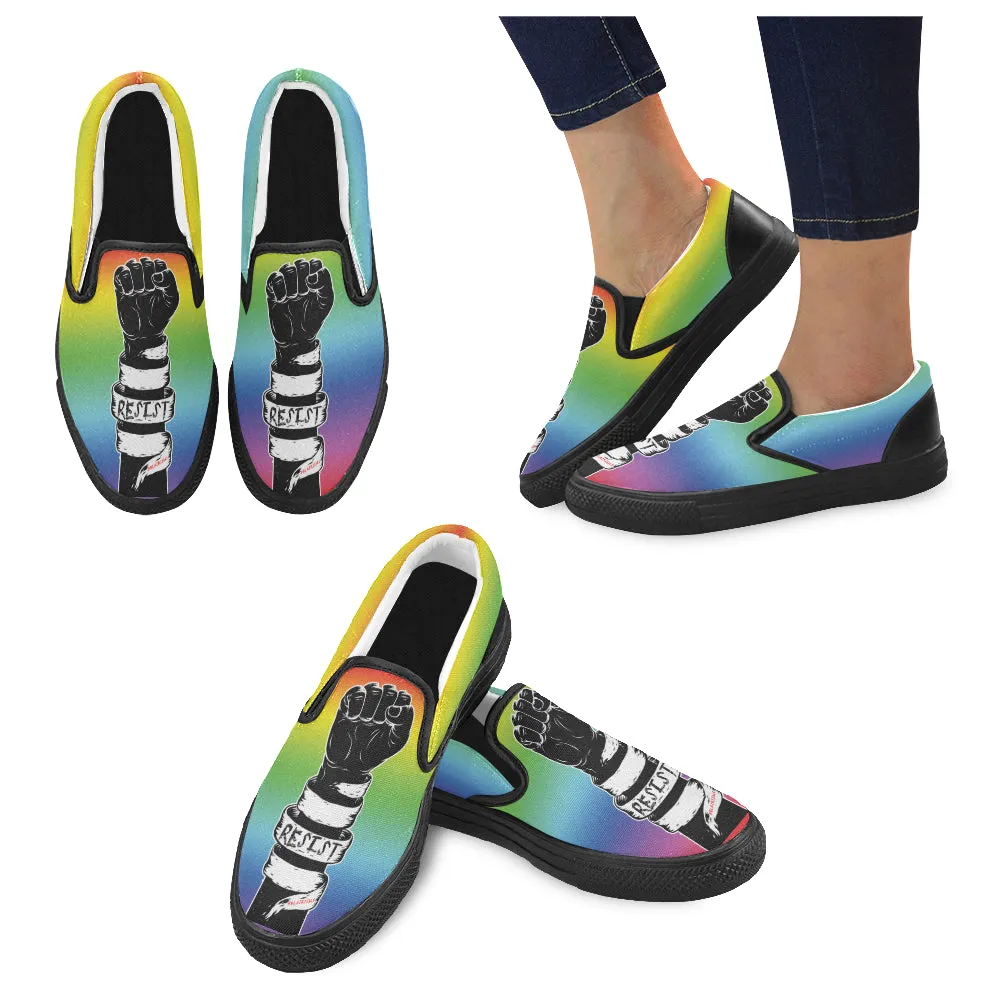 RESIST FIST MEN'S SLIP ON SHOES