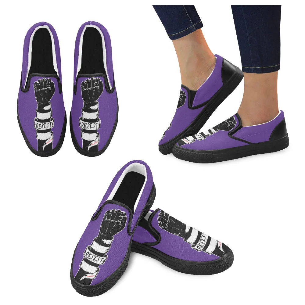 RESIST FIST WOMEN'S SLIP ON SHOES