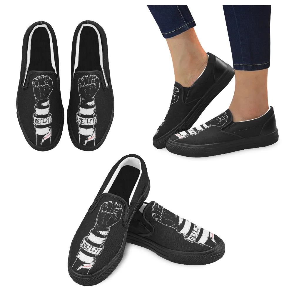 RESIST FIST WOMEN'S SLIP ON SHOES