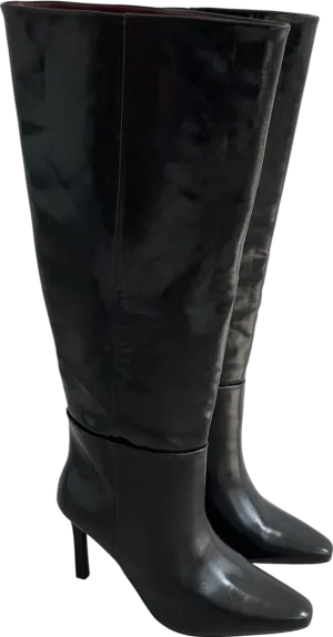 River Island Black Over The Knee Boots UK 6 EU 39 