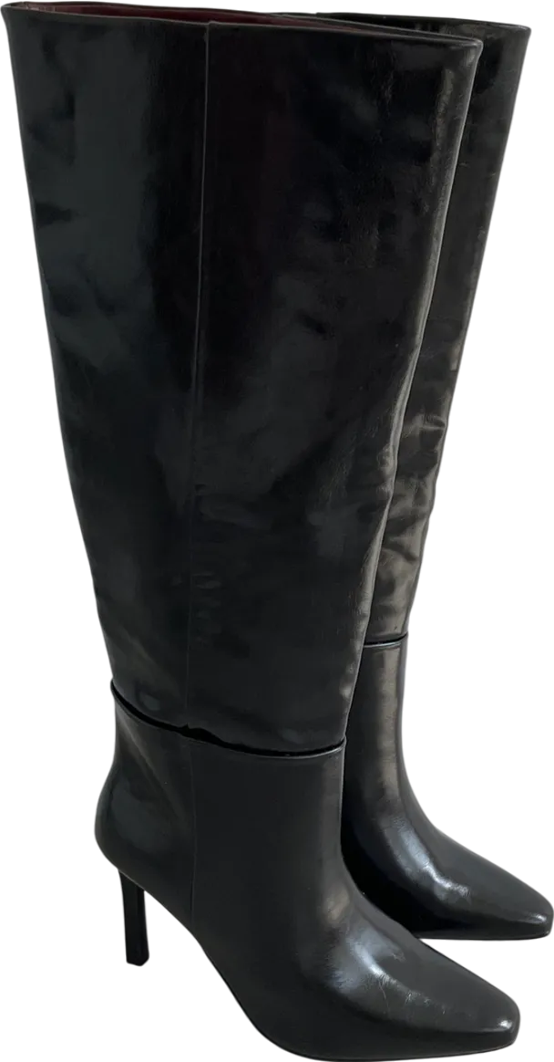 River Island Black Over The Knee Boots UK 6 EU 39 