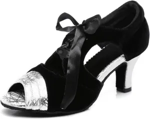 Women's Peep Toe Synthetic Ballroom Morden Tango Party Wedding Practice Professional Dance Shoes
